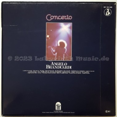 Angelo Branduardi - Concerto • 12" Vinyl LP • MINT - Labyrinth Music
