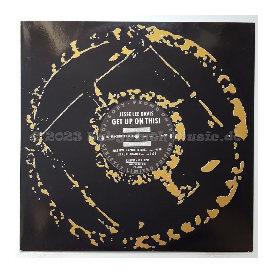 Jesse Lee Davis - Get Up On This • 12" Vinyl Maxi • MINT - Labyrinth Music