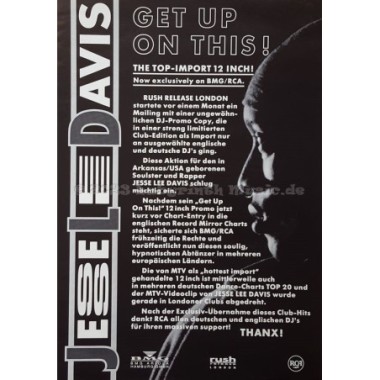 Jesse Lee Davis - Get Up On This • 12" Vinyl Maxi • MINT - Labyrinth Music