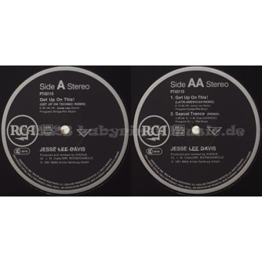 Jesse Lee Davis - Get Up On This • Remix 92 • 12" Vinyl Maxi • MINT - Labyrinth Music