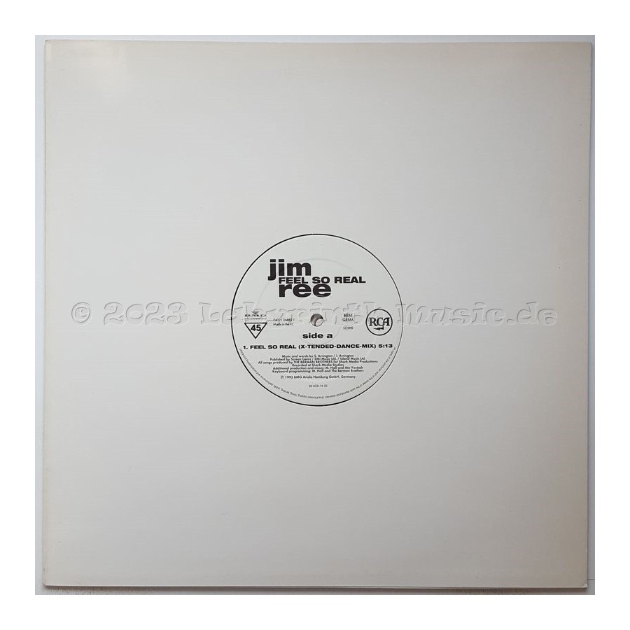 Jim Ree - Feel So Real • 12" Vinyl Maxi - Labyrinth Music