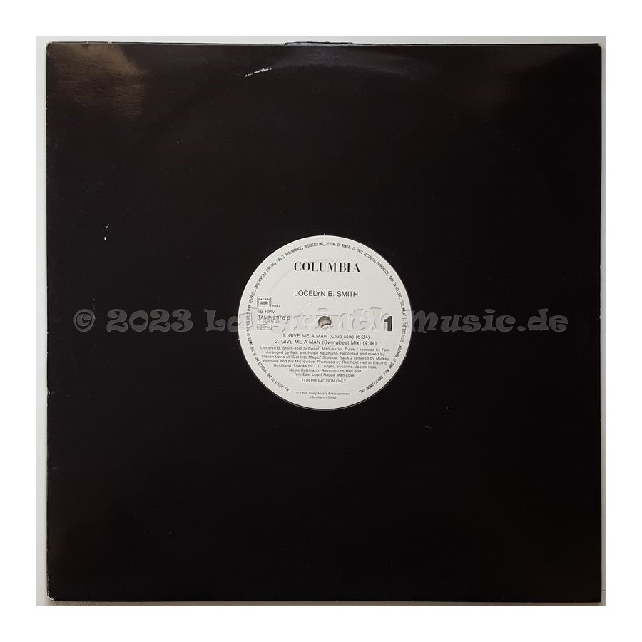 Jocelyn B. Smith - Give Me A Man • 12" Vinyl Maxi - Labyrinth Music
