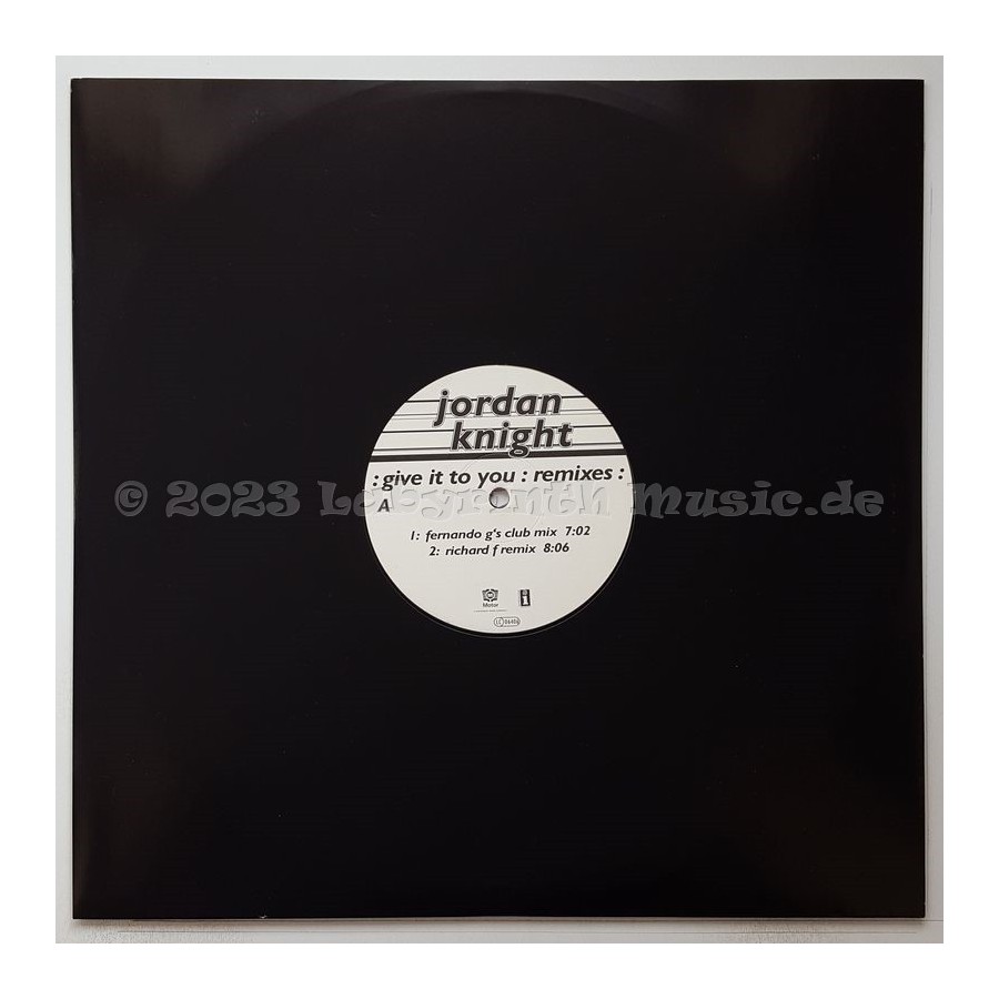 Jordan Knight - Give It To You • Remixes • 12" Vinyl Maxi - Labyrinth Music