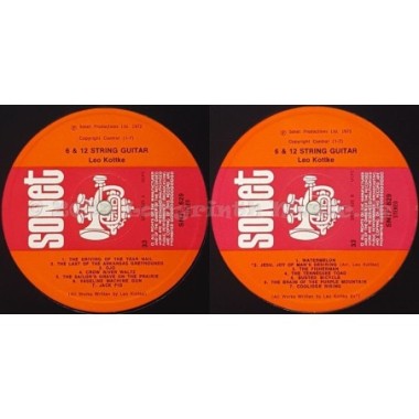 Leo Kottke - 6 & 12 String Guitar • 12" Vinyl LP • EX - Labyrinth Music