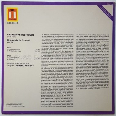 Ludwig Van Beethoven - Symphonie Nr. 5 • 12" Vinyl LP • MINT - Labyrinth Music
