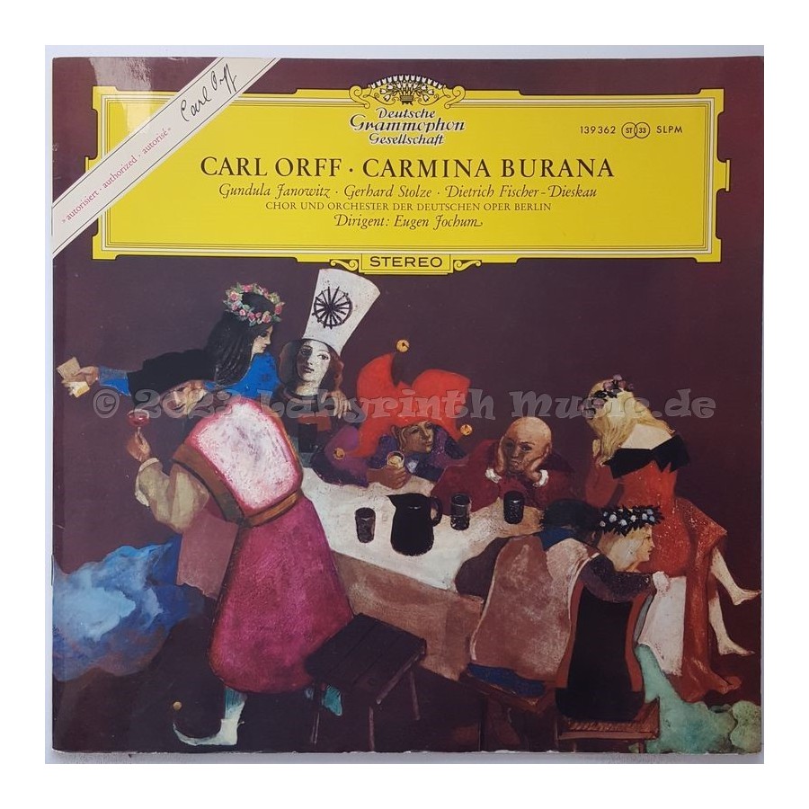 Carl Orff - Carmina Burana • 12" Vinyl LP • EX - Labyrinth Music