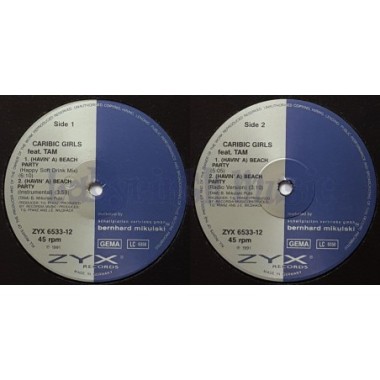 Caribic Girls Feat. Tam - (Havin' A) Beach Party • 12" Vinyl Maxi • NM - Labyrinth Music