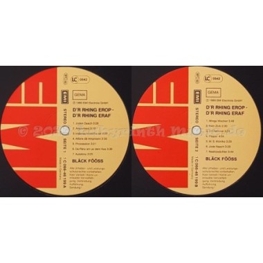 De Bläck Fööss - D'r Rhing Erop D'r Rhing Eraf • 12" Vinyl LP • EX - Labyrinth Music