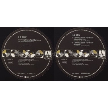 L.A. Mix - Coming Back For More • 12" Vinyl Maxi - Labyrinth Music