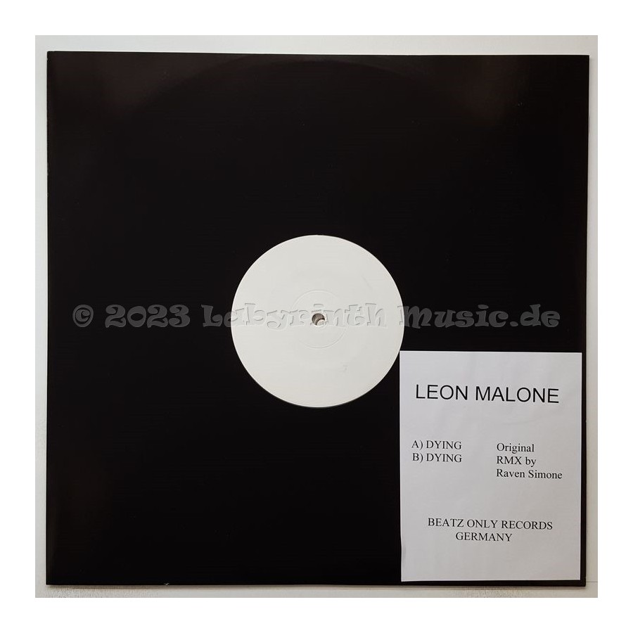 Leon Malone - Dying • 12" Vinyl Maxi • MINT - Labyrinth Music