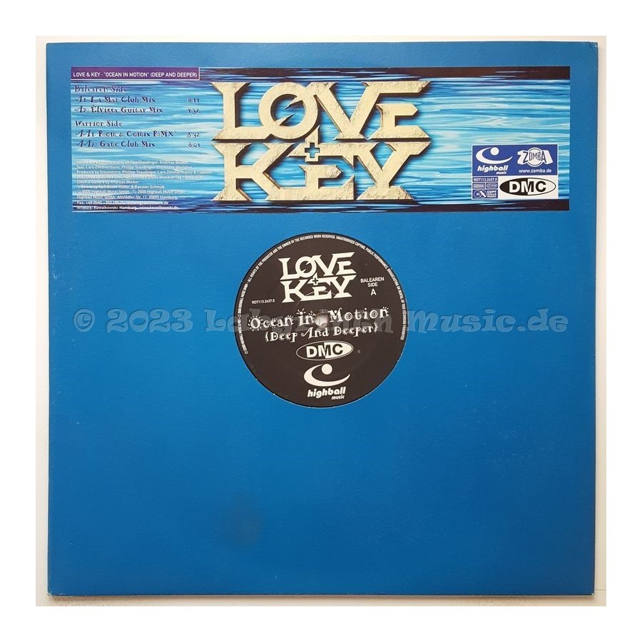 Love & Key - Ocean In Motion (Deep And Deeper) • 12" Vinyl Maxi • EX - Labyrinth Music