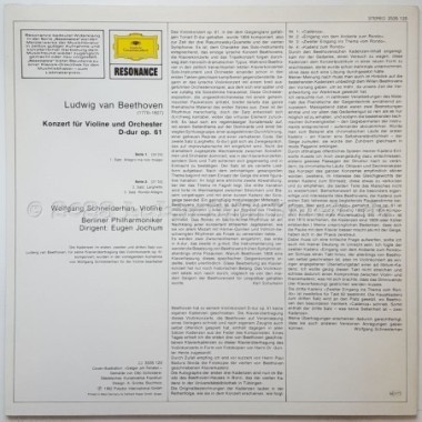 Ludwig Van Beethoven - Violinkonzert • 12" Vinyl LP • MINT - Labyrinth Music