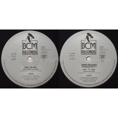 49ers - Girl To Girl • 12" Vinyl Maxi • MINT - Labyrinth Music