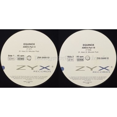 Equinox - Amen Part III • 12" Vinyl Maxi • NM - Labyrinth Music