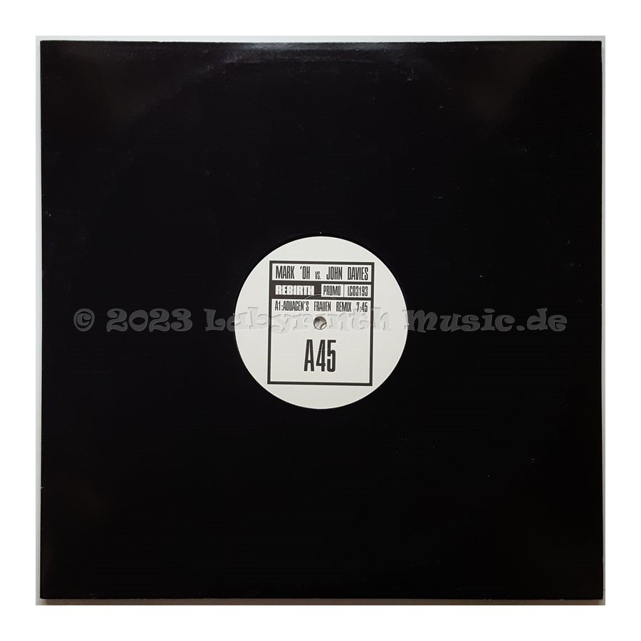 Mark 'Oh vs. John Davies - Rebirth • 12" Vinyl Maxi • MINT - Labyrinth Music