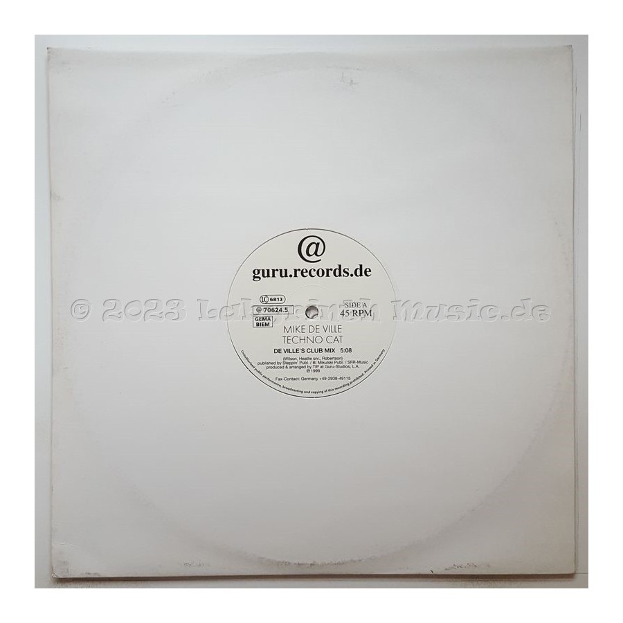 Mike De Ville - Techno Cat • 12" Vinyl Maxi • MINT - Labyrinth Music