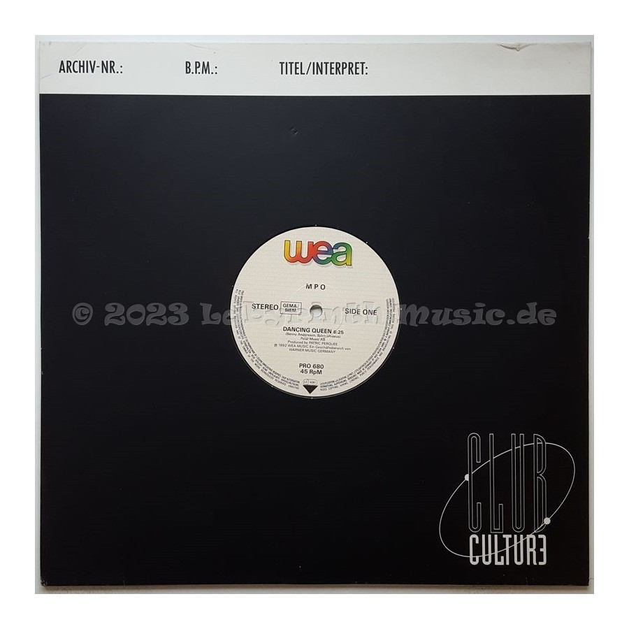 MPO - Dancing Queen • 12" Vinyl Maxi • MINT - Labyrinth Music
