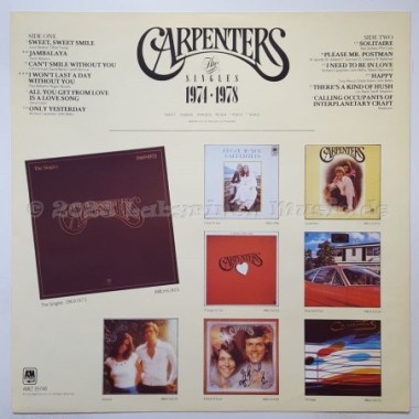 Carpenters - The Singles 1974-1978 • 12" Vinyl LP • EX - Labyrinth Music