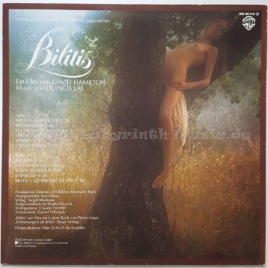 Francis Lai - Bilitis • 12" Vinyl LP • EX - Labyrinth Music