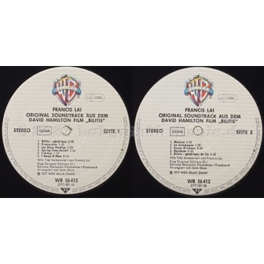 Francis Lai - Bilitis • 12" Vinyl LP • EX - Labyrinth Music