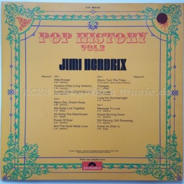 Jimi Hendrix - Pop History Vol. 2 • 12" Vinyl LP • EX - Labyrinth Music