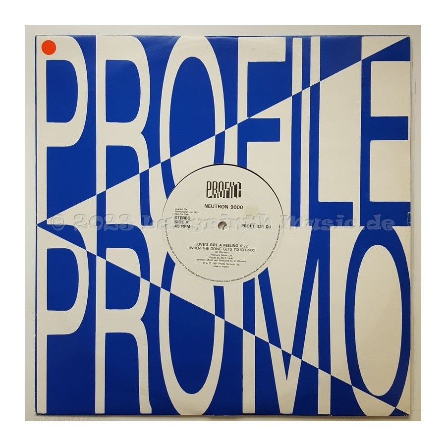Neutron 9000 - Love's Got A Feeling • 12" Vinyl Maxi • NM - Labyrinth Music