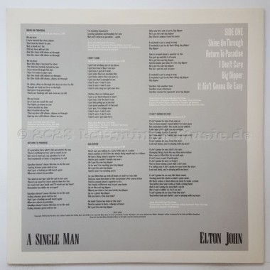 Elton John - A Single Man • 12" Vinyl LP • NM - Labyrinth Music