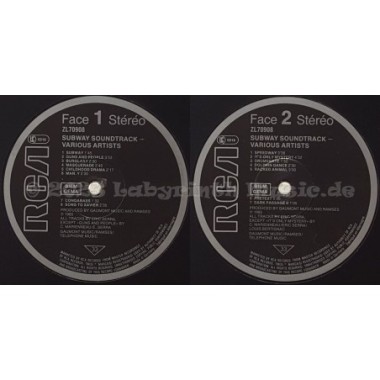 Eric Serra - Subway • Original Soundtrack From The Movie • 12" Vinyl LP • EX - Labyrinth Music