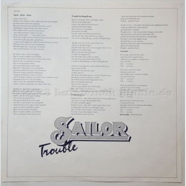 Sailor - Trouble • 12" Vinyl LP • EX - Labyrinth Music