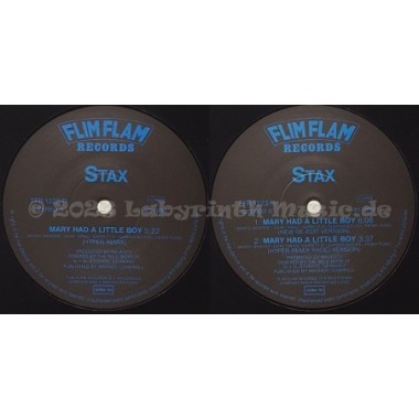 Stax - Mary Had A Little Boy • Hyper Remix • 12" Vinyl Maxi • MINT - Labyrinth Music