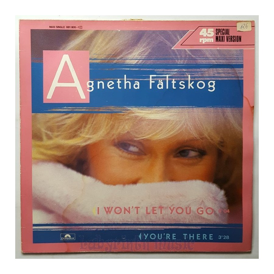 Agnetha Fältskog - I Won't Let You Go • 12" Vinyl Maxi - Labyrinth Music