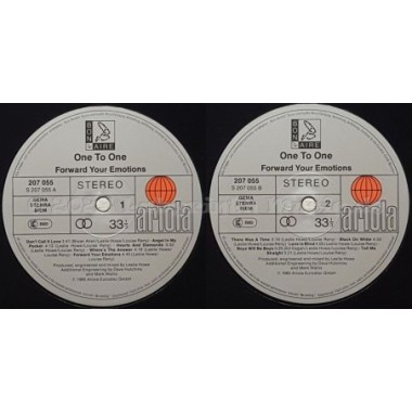 One To One - Forward Your Emotions • 12" Vinyl LP • EX - Labyrinth Music
