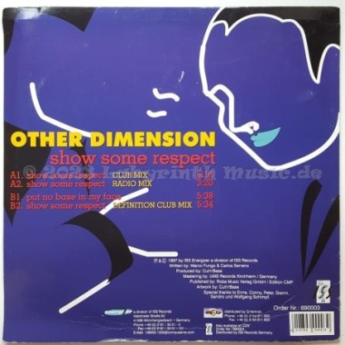Other Dimension - Show Some Respect • 12" Vinyl Maxi - Labyrinth Music