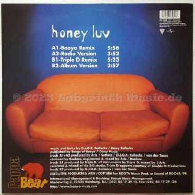 Pappa Bear Feat. Jan Van Der Toorn - Honey Luv • 12" Vinyl Maxi • MINT - Labyrinth Music