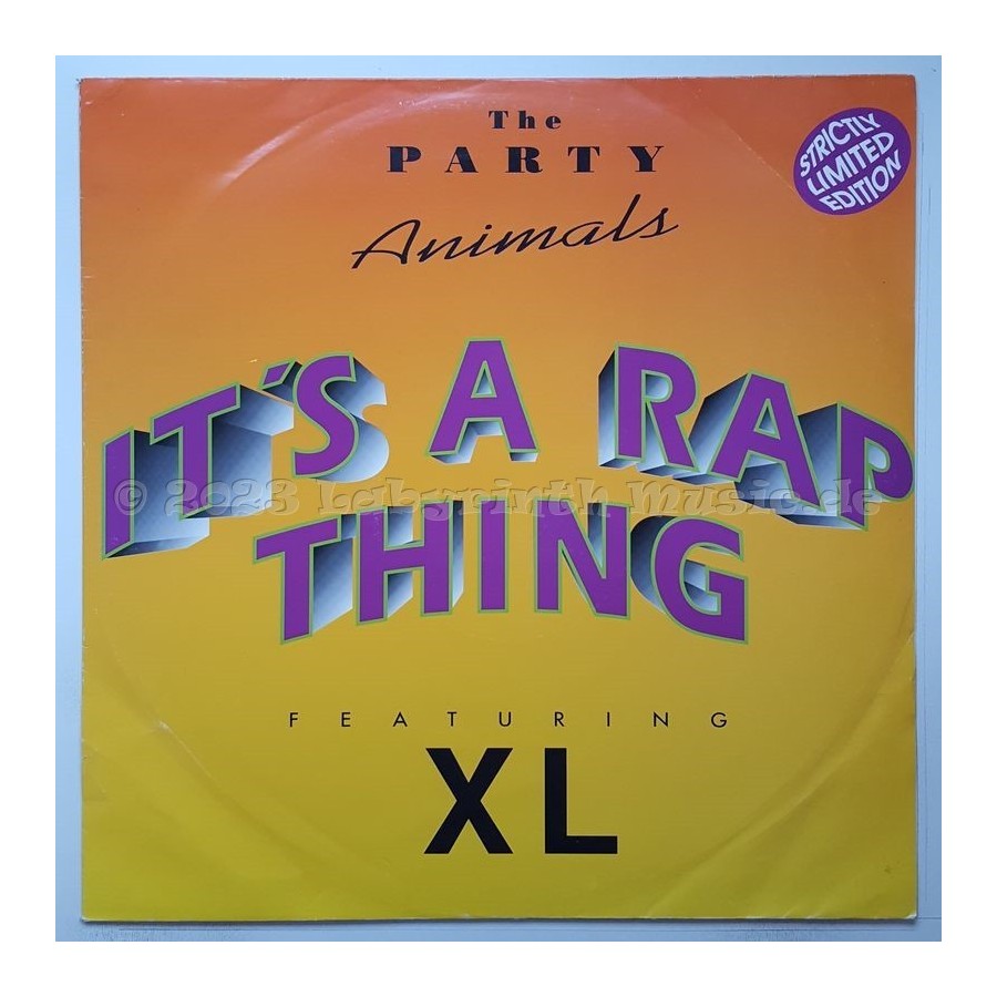 Party Animals Feat. XL - It's A Rap Thing • 12" Vinyl Maxi - Labyrinth Music