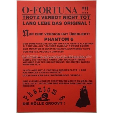 Phantom 6 - O-Fortuna • 12" Vinyl Maxi • MINT - Labyrinth Music
