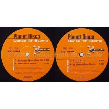 Planet Disco - Dance 'n' Stomp • 12" Vinyl Maxi • MINT - Labyrinth Music