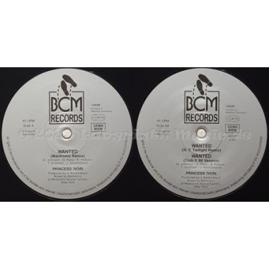 Princess Ivori - Wanted • Mantronix Remix • 12" Vinyl Maxi • MINT - Labyrinth Music