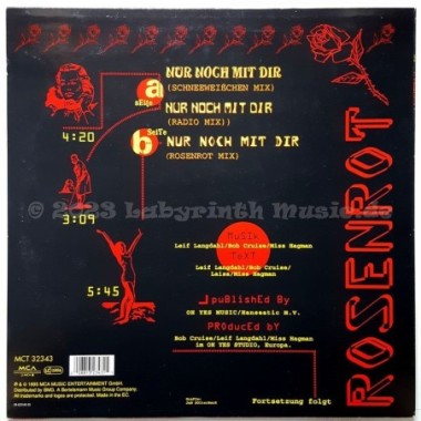 Rosenrot - Nur Noch Mit Dir • 12" Vinyl Maxi • EX - Labyrinth Music
