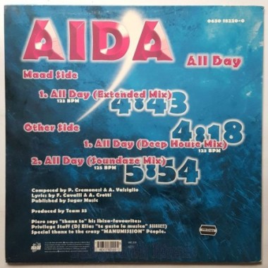 Aida - All Day • 12" Vinyl Maxi • EX - Labyrinth Music