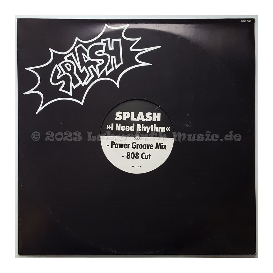 Splash - I Need Rhythm • 12" Vinyl Maxi • MINT - Labyrinth Music