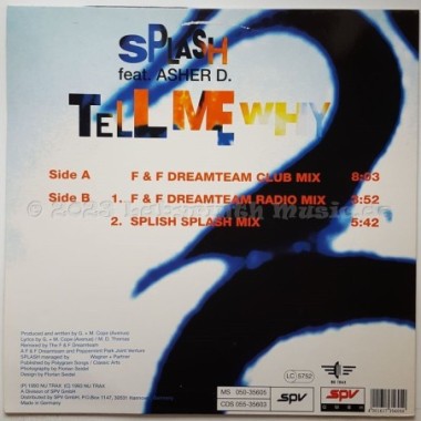 Splash  Feat. Asher D - Tell Me Why • 12" Vinyl Maxi • MINT - Labyrinth Music