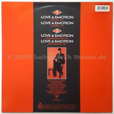 Stevie B. - Love & Emotion • 12" Vinyl Maxi • MINT - Labyrinth Music