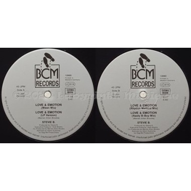 Stevie B. - Love & Emotion • 12" Vinyl Maxi • MINT - Labyrinth Music