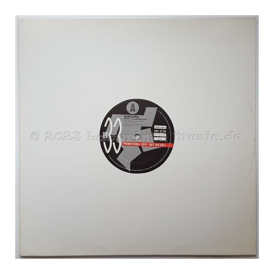 Subtopia - Move It • 12" Vinyl Maxi • MINT - Labyrinth Music