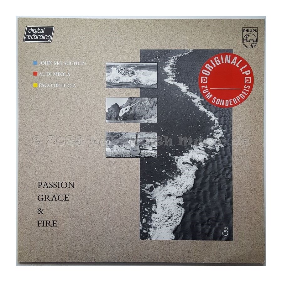 John Mclaughlin • Al Di Meola • Paco De Lucia - Passion Grace & Fire • 12" Vinyl LP • NM - Labyrinth Music
