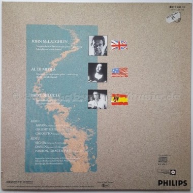 John Mclaughlin • Al Di Meola • Paco De Lucia - Passion Grace & Fire • 12" Vinyl LP • NM - Labyrinth Music
