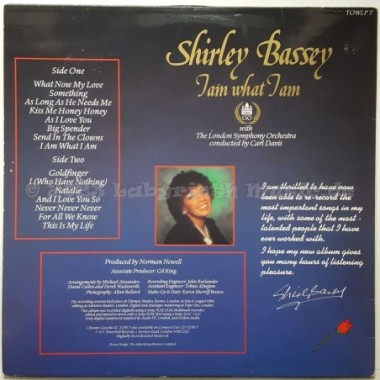 Shirley Bassey With The London Symphony Orchestra - I Am What I Am • 12" Vinyl LP • EX - Labyrinth Music