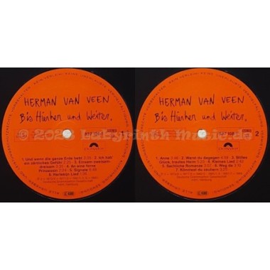 Herman Van Veen - Bis Hierher Und Weiter • 12" Vinyl LP • MINT - Labyrinth Music