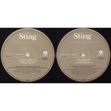 Sting - Nothing Like The Sun • 12" Vinyl LP • NM - Labyrinth Music